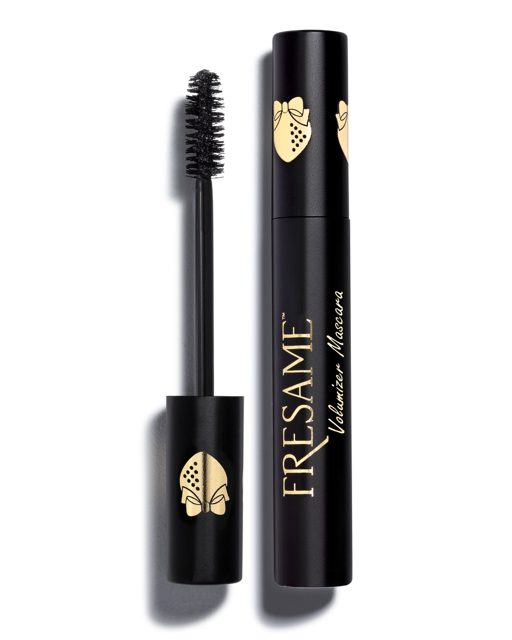 A tube of mascara with a brush on top.